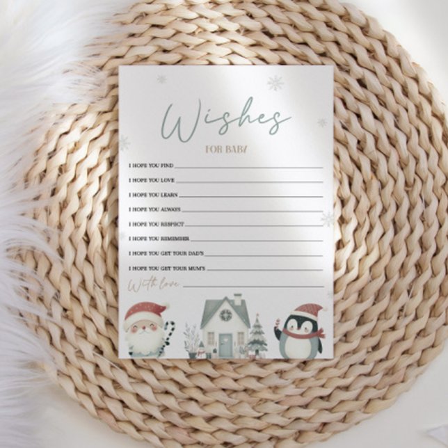 Baby shower De Noël Voeux Pour Carte Bébé (Créateur téléchargé)