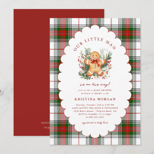 Baby shower de pain d'épices de Noël Invitation
