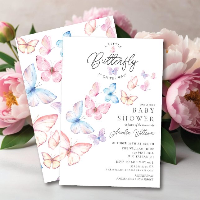 Baby shower de papillons Whimsical Invitation (Créateur téléchargé)