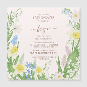 Baby shower de Pâques Invitation magnétique