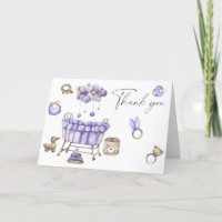 Baby shower de pépinière - Carte de remerciements