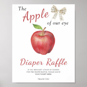 baby shower de pomme - affiche de tombole de la co