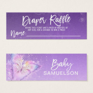 Baby shower de pourpre de papillon de billet de