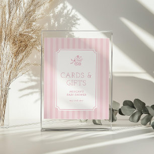 Baby shower de poussette de bébé mignonne Preppy I