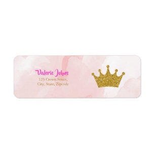 Baby shower de princesse Gold Glitter Crown