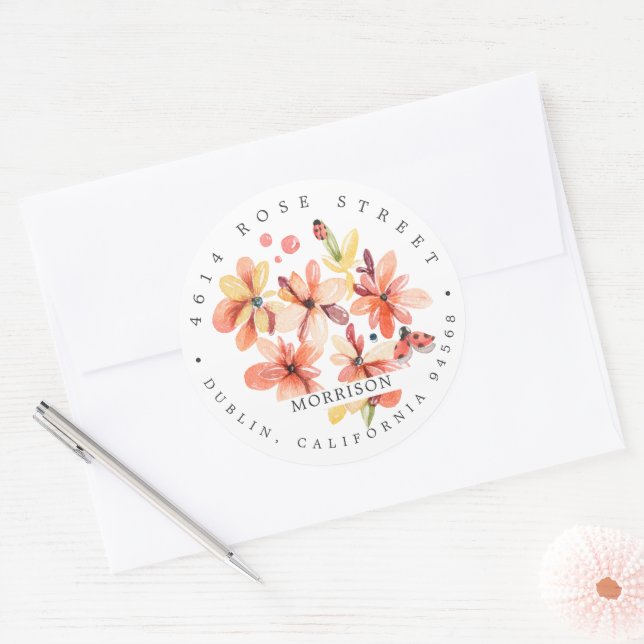 Baby shower de printemps | Étiquette de l'adresse  (Enveloppe)