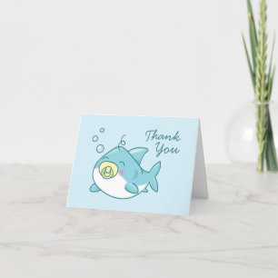 Baby shower de requin mignon Kawaii Merci
