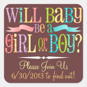 Baby shower de révélation de genre - Autocollants