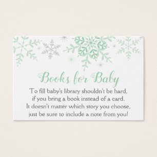 Baby shower de Snowflakes d'hiver Apportez un livr