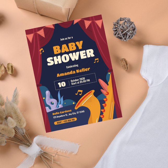 Baby shower de théâtre musical Invitation (Créateur téléchargé)