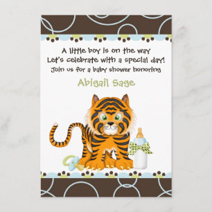 Baby shower de tigre du Bengale Invitation pour ga