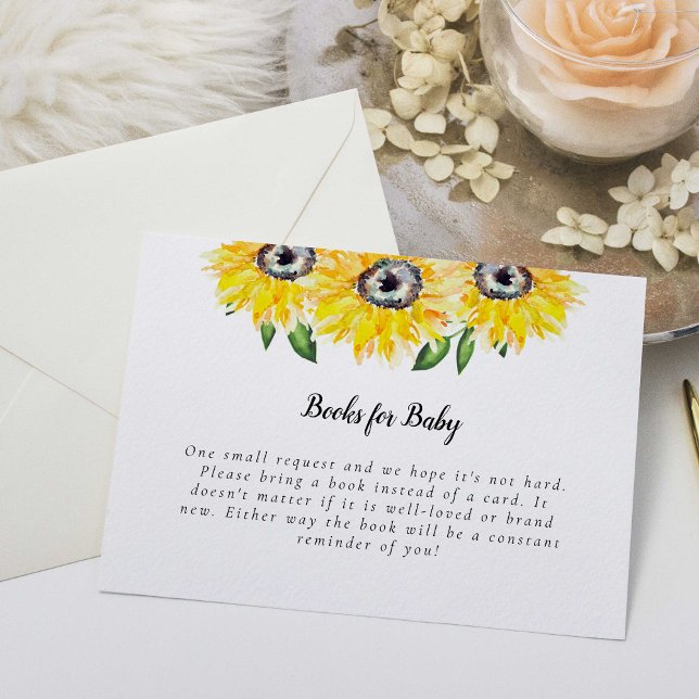 Baby shower de tournesol carte de demande de réser (Créateur téléchargé)
