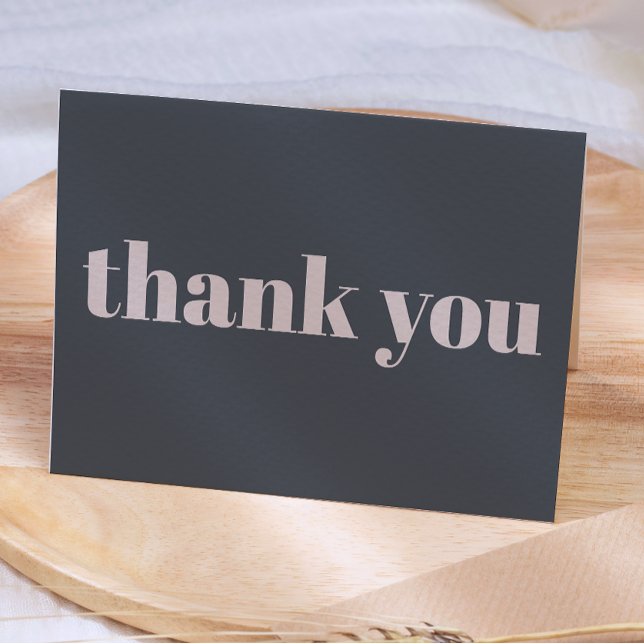 Baby shower de typographie Boho rose gris Merci (Créateur téléchargé)