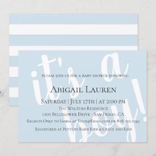 Baby shower de typographie moderne chic Invitation