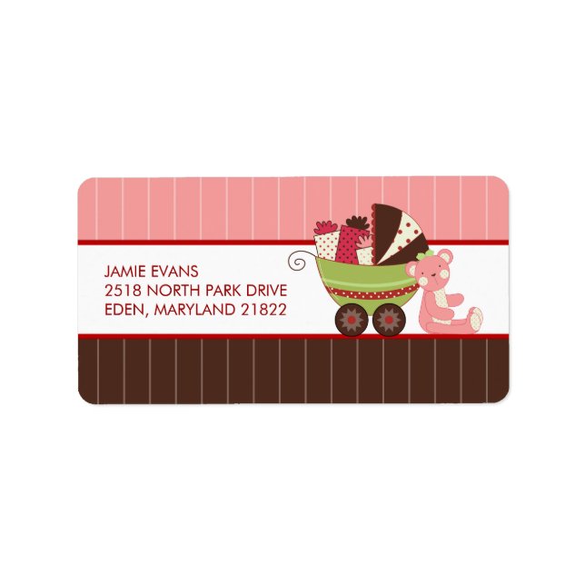 Baby shower de vacances Adresse Étiquettes (Devant)