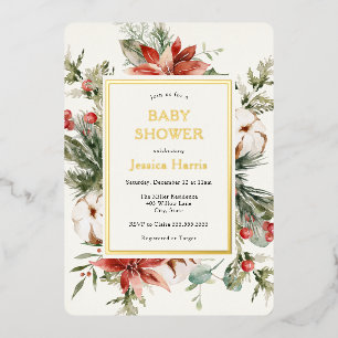 Baby shower de verdure d'hiver Invitation