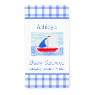 Baby shower de vérification bleu bateau à voile Wa