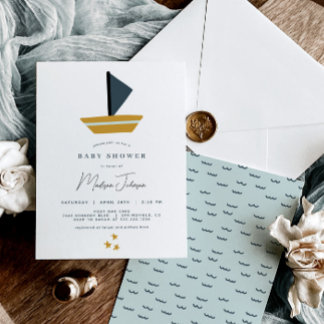 Baby shower de voiliers Invitation