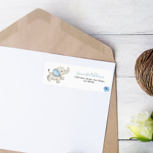 Baby shower d'éléphant aquarelle