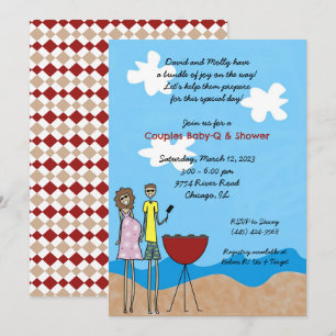 Baby shower des invitations à griller en couple