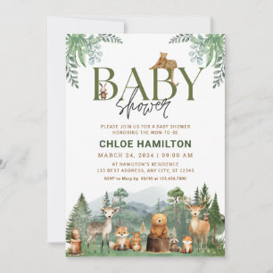 Baby shower des montagnes Invitation   Evénement v