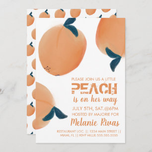 Baby shower d'été Peach Invitation