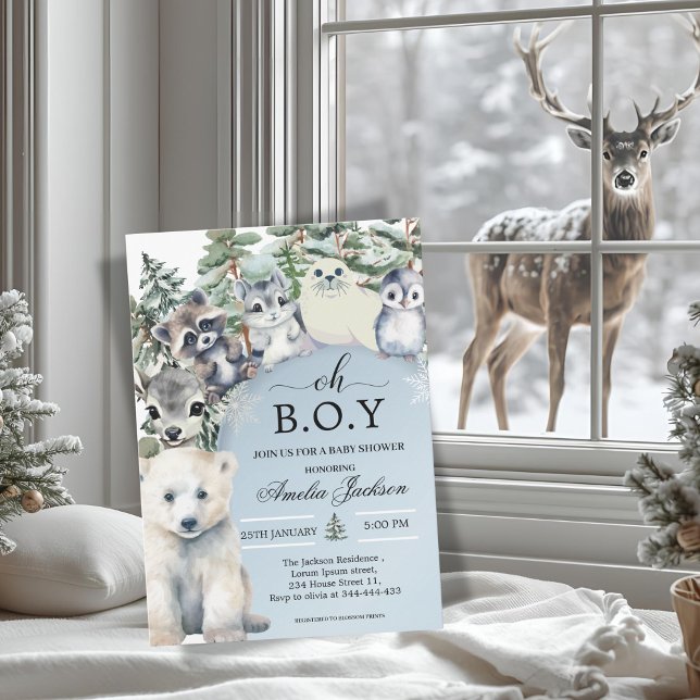baby shower d'hiver invitation à la douche bébé (Créateur téléchargé)