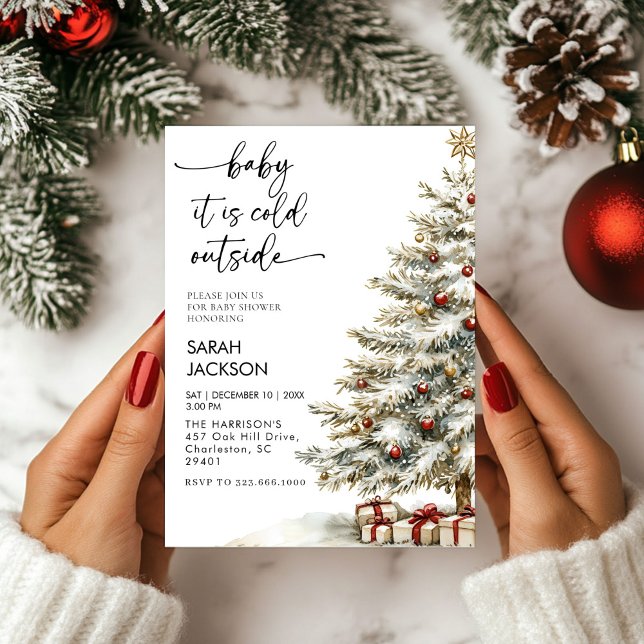 Baby shower d'hiver Invitation set, bébé il fait f (Créateur téléchargé)