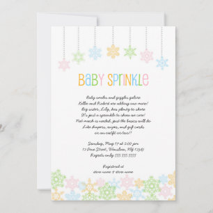Baby shower d'hiver invitations Snowflake bébé sau