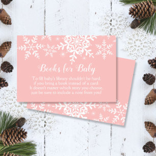 Baby shower d'hiver rose Snowflakes Apportez un li