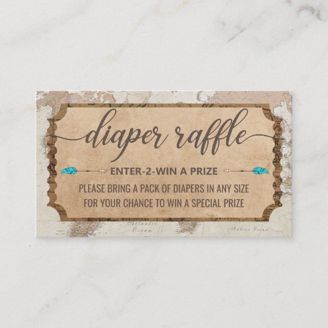 Baby Shower Diaper Raffle Cards (Front)