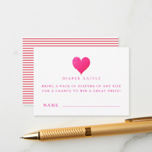 Baby Shower Diaper Raffle Ticket Cards