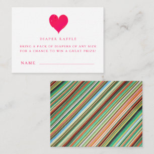 Baby Shower Diaper Raffle Ticket Cards