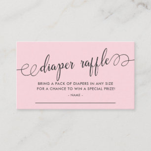 Baby Shower Diaper Raffle Ticket Enclosure Card