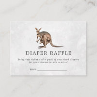 Baby Shower Diaper Raffle Ticket | Kangaroo Baby
