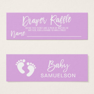 BABY SHOWER DIAPER RAFFLE Ticket LAVENDER