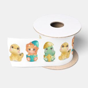 Baby Shower dinosaur Ribbon Satin Ribbon