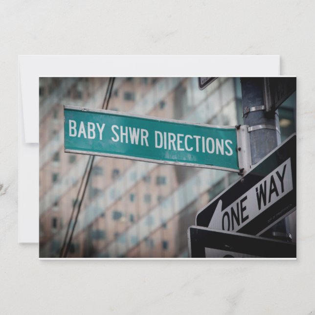 Baby Shower Directions Invitation (Front)