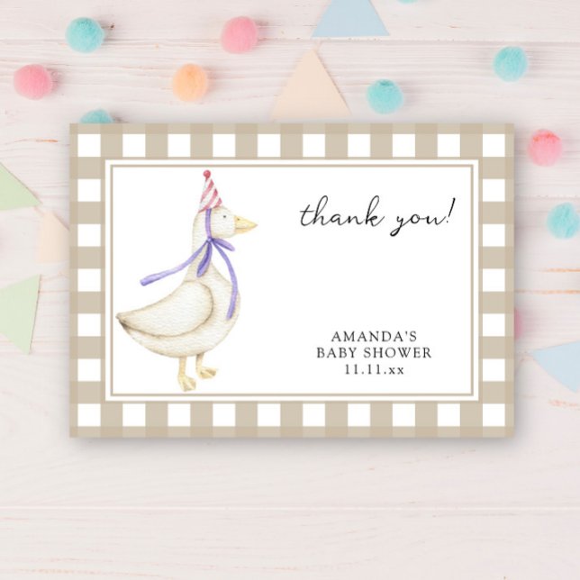 Baby shower d'oie stupide et gentil merci (Créateur téléchargé)