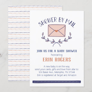 Baby shower Doodle par invitation par courrier