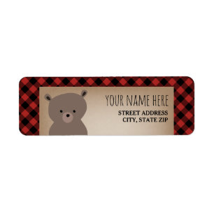 Baby shower d'ours de plaid de Buffalo