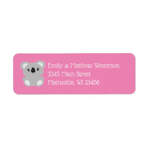 Baby shower d'ours rose Koala