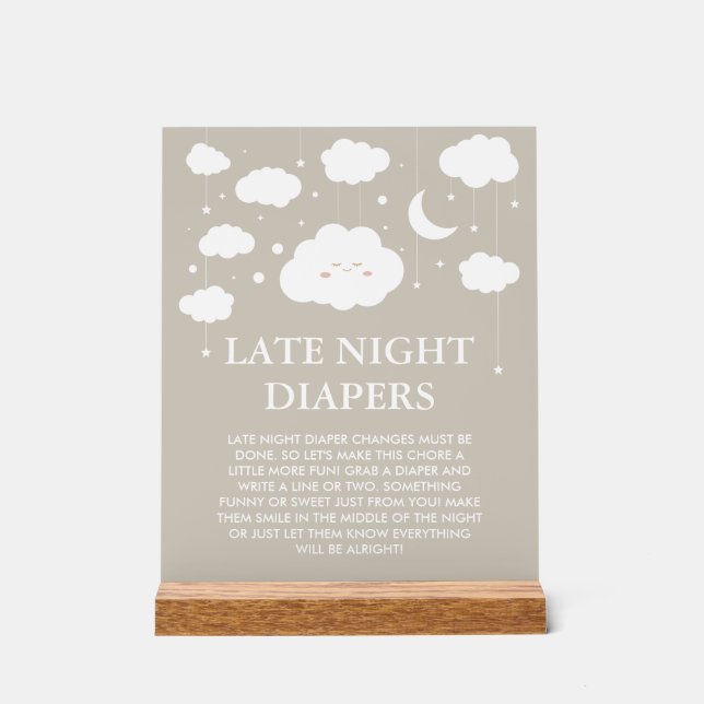 Baby shower Dreamy Late Night Diapers Jeu (Recto)