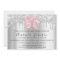 Baby Shower Drips Glitter Pink Feet Grey Boy Girl