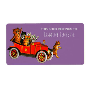 Baby shower Drôle Cartoon Chats Retro Voiture Viol