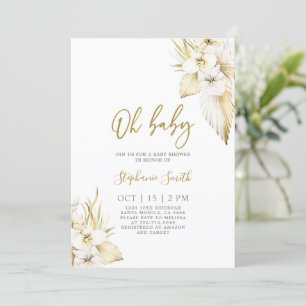 Baby shower du désert de Boho Invitation fille