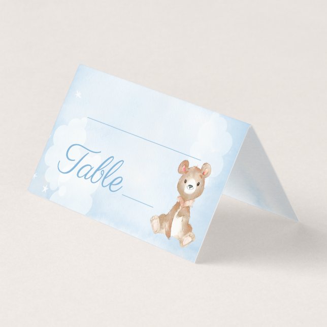 Baby shower du garçon d'ours bleu Anniversaire Num (Front)
