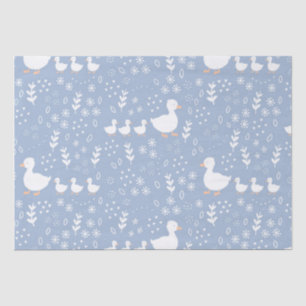 Baby Shower Duckling Wrapping Paper in Blue