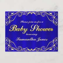 Baby Shower Elegant Regal Golden Typography