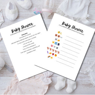 Baby Shower Emoji Game Letterhead